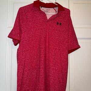 Under Armour Men's Heathered Red Polo